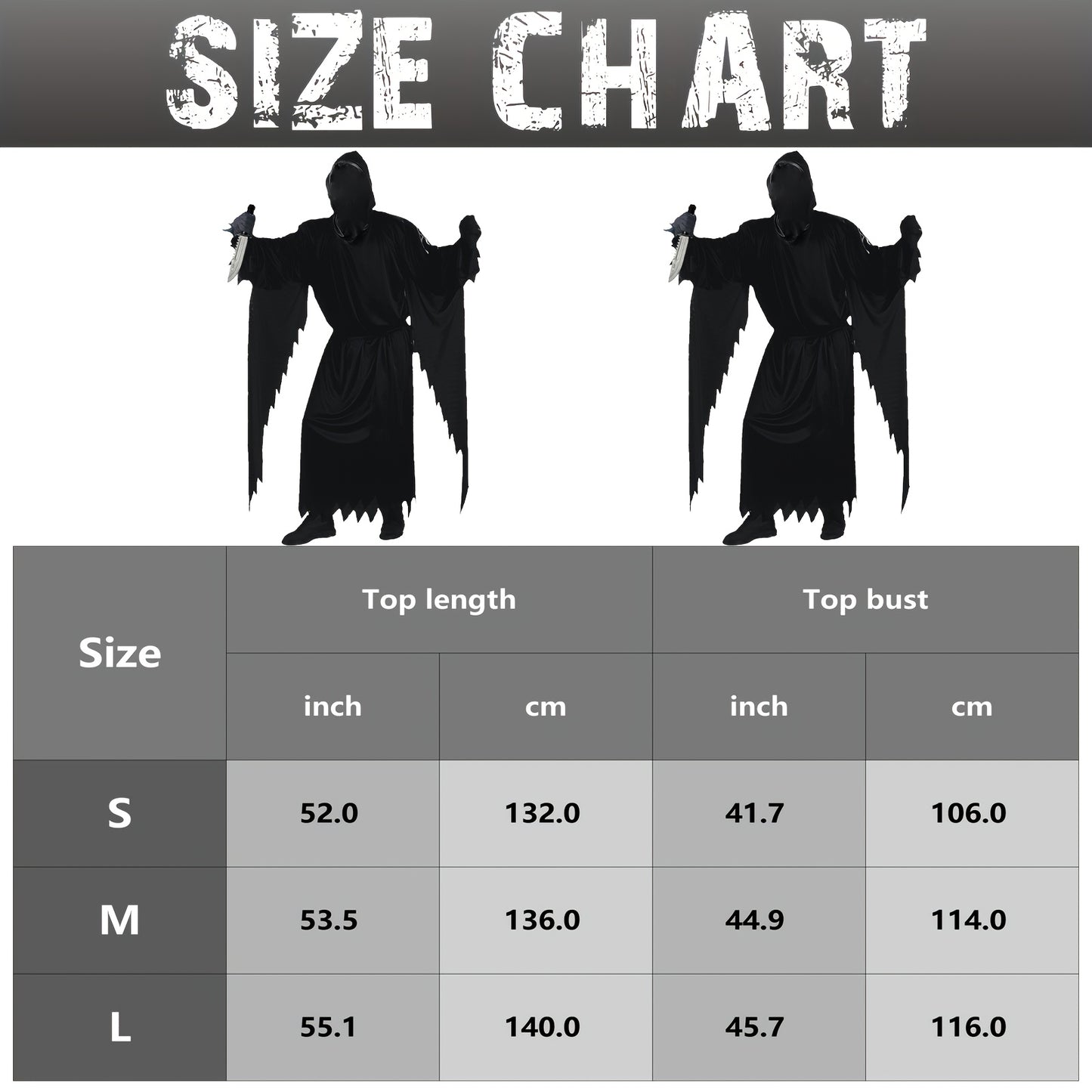 Men’s Scream Costume Set – 4pcs Grim Reaper Halloween Outfit with Mask