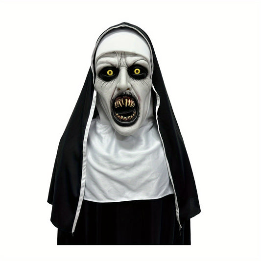 Scary Nun Witch Mask – Realistic Latex Cosplay Prop for Halloween