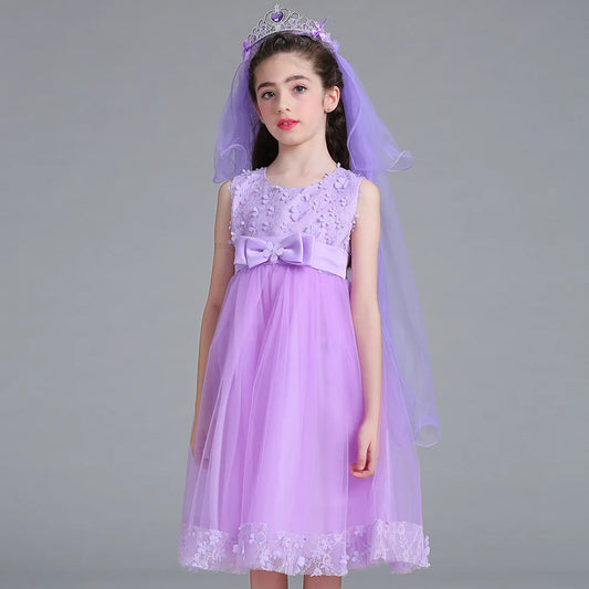 Girls' Wedding & Party Dress – Elegant Tulle Gown
