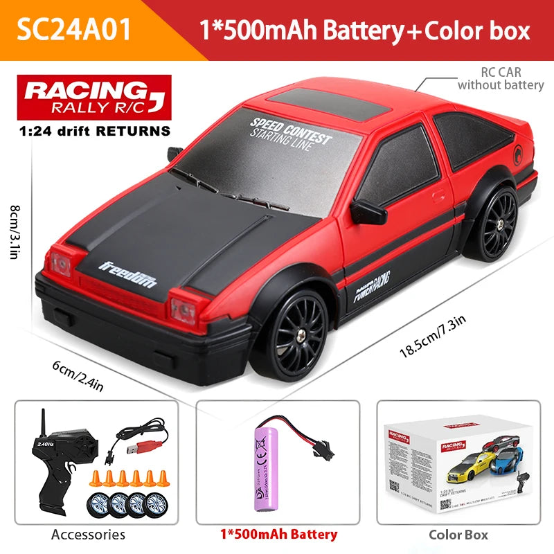 2.4G 4WD AE86/GTR RC Drift Car – High-Speed Racing Fun