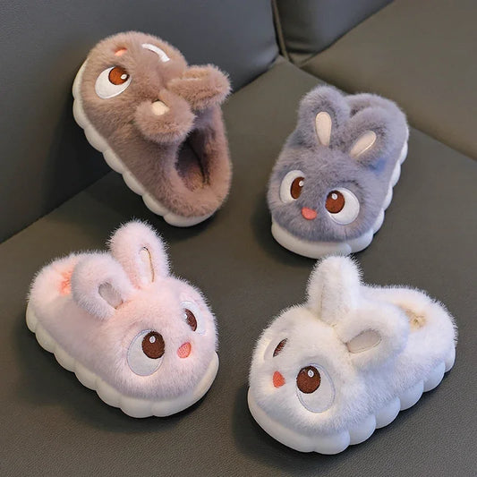 Warm Fluffy Rabbit Slippers for Boys & Girls