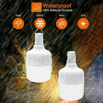 60W Outdoor Waterproof Camping USB Rechargeable LED Light Bulb