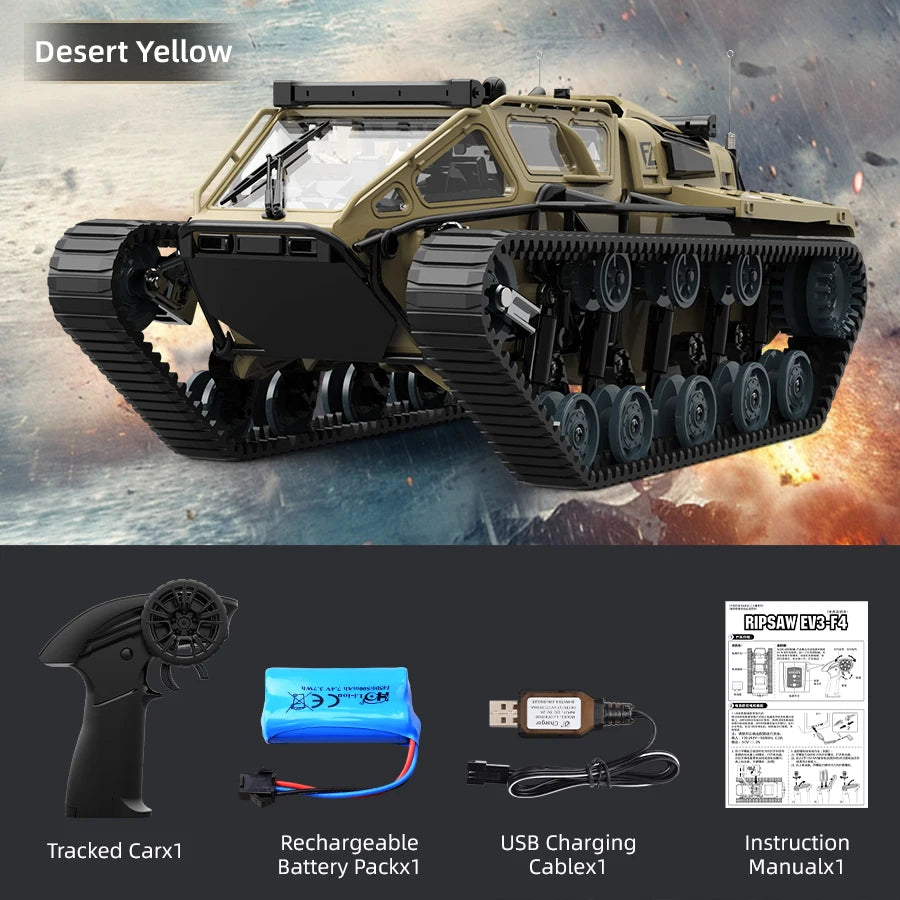 C8812 Full-Scale RC Tracked Tank – LED Lights & Off-Road Action