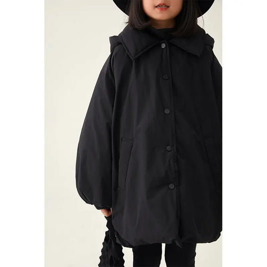 Girls’ Winter Quilted Jacket – Reversible, Korean Style