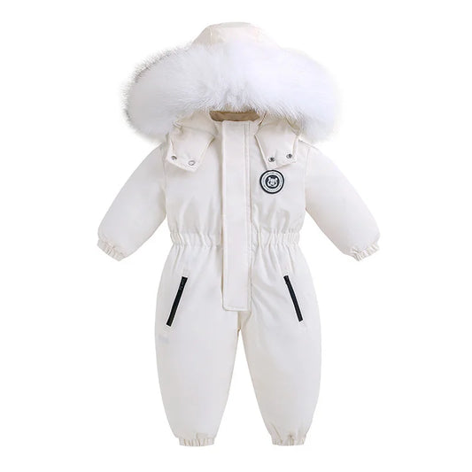 Baby Winter Overalls – Hooded Ski Suit for Cold Weather