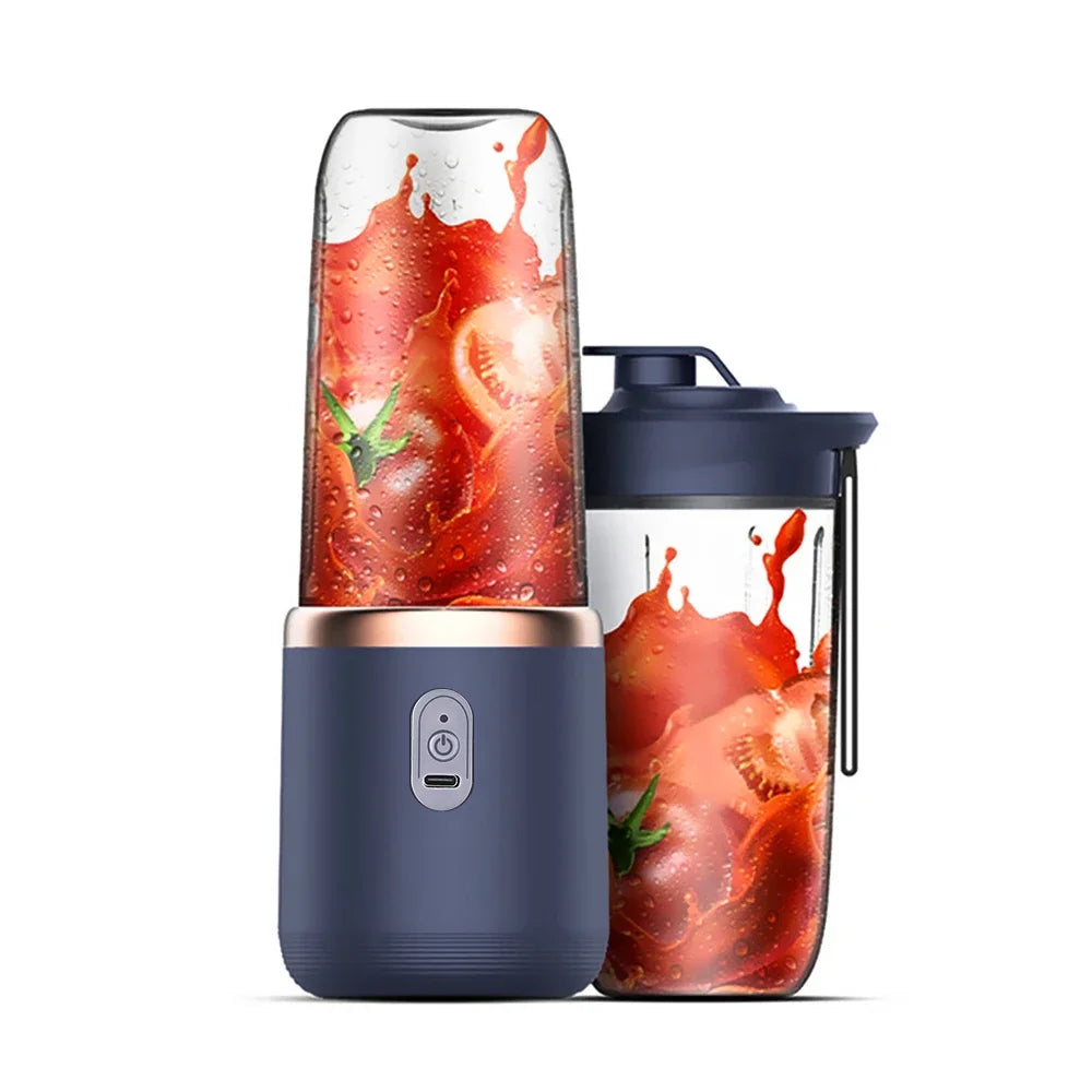 Portable 6-Blade Electric Juicer: Fresh Juice Anywhere