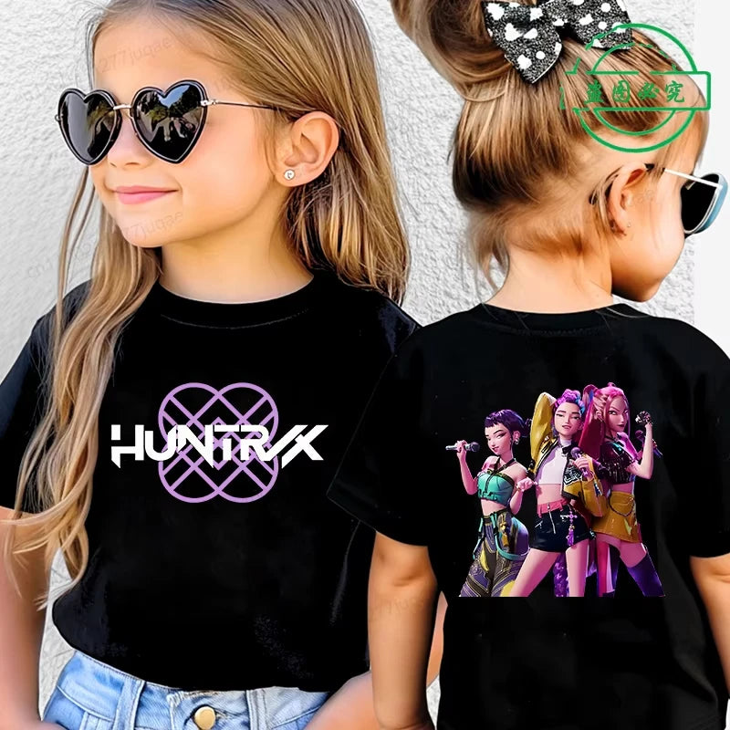 Saja Kpop Demon Hunters Boys Tee – Summer Cartoon Cotton Shirt
