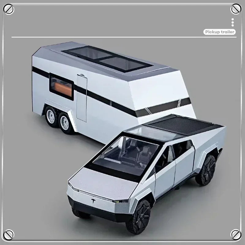 1/32 Tesla Cybertruck Diecast Model with Sound & Light - Perfect Gift