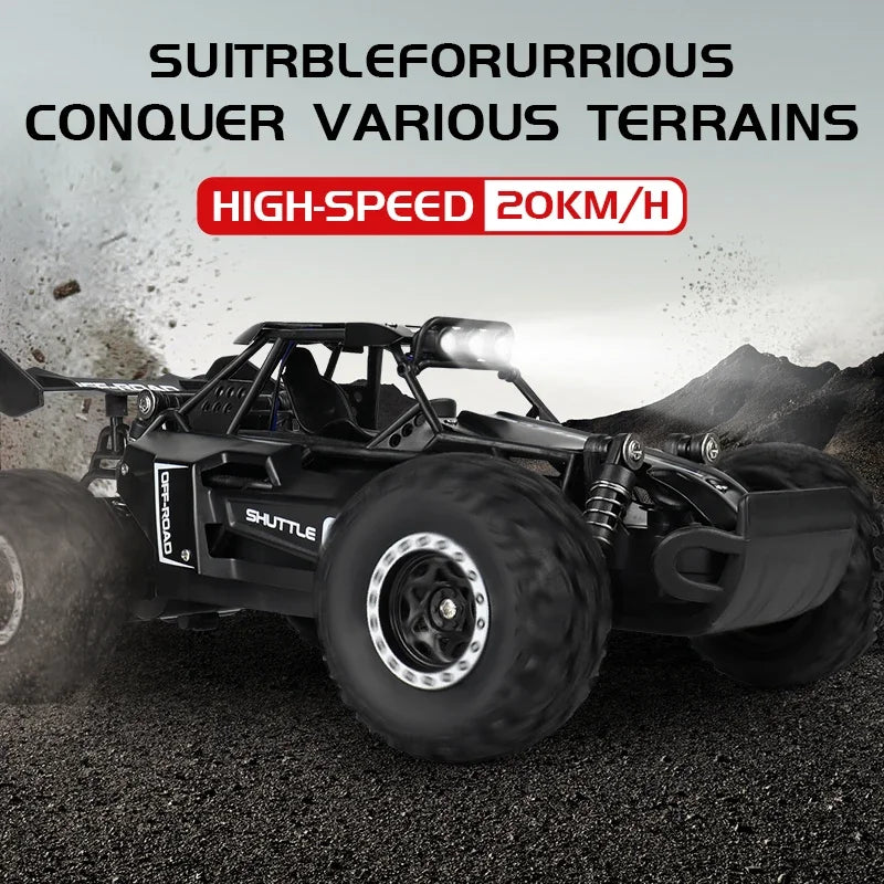 1:16 2WD RC Off-Road Car – LED Lights & Drift Action