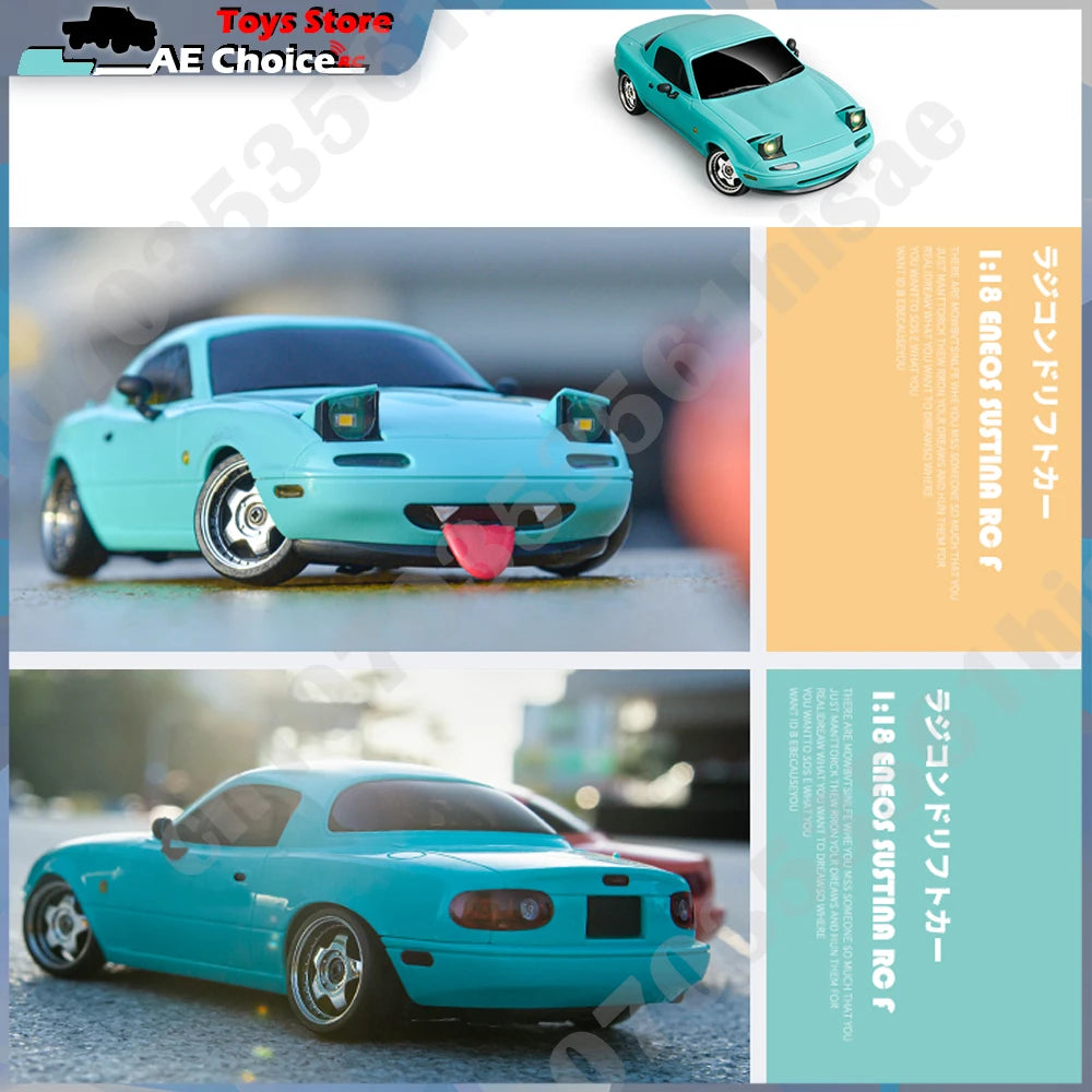 LD1804 1/18 Mazda MX5 RC Drift Car – 2WD with Gyroscope & LED Lights