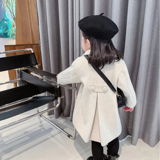 Warm Baby Girl Coat – Double-Breasted Winter Fashion