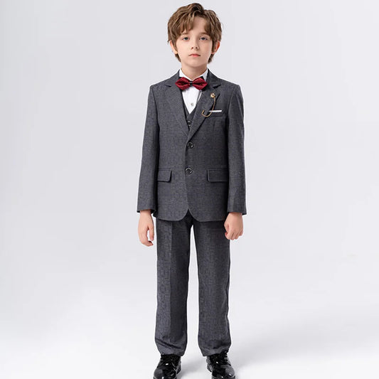 Classic Gray Suit for Boys – 1–14Y Formal & Performance Set