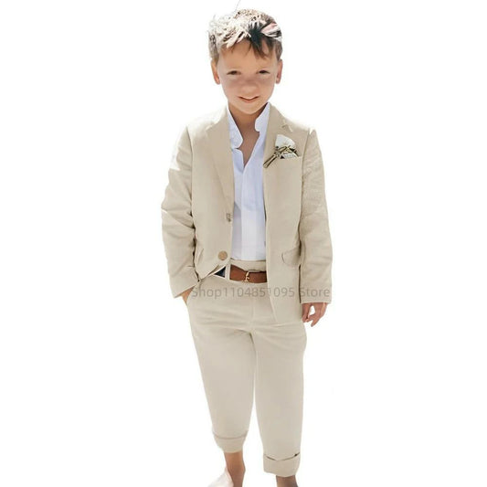 Little Gentleman 2-Piece Suit – Boys’ Summer Casual & Formal Outfit