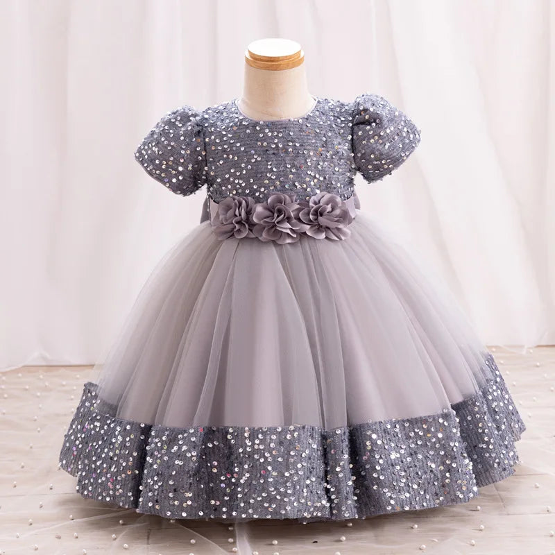 Toddler Princess Dress – Short Sleeve, Sparkly & Fluffy