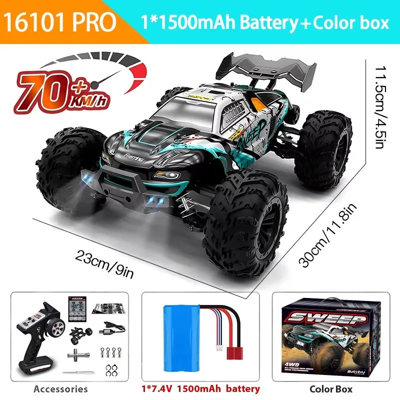 1:16 4WD High-Speed RC Car – 70KM/H Monster Drift Truck