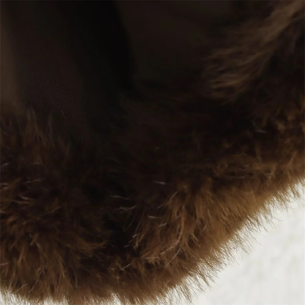 2025 Brown Lapel Button Jacket – Autumn/Winter Chic