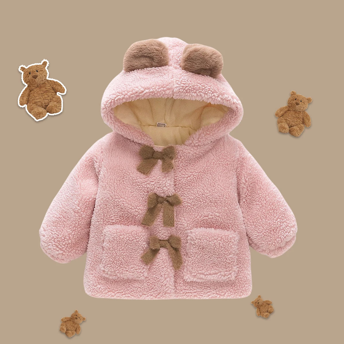 Baby Solid Color Fleece Jacket – Cozy Wear