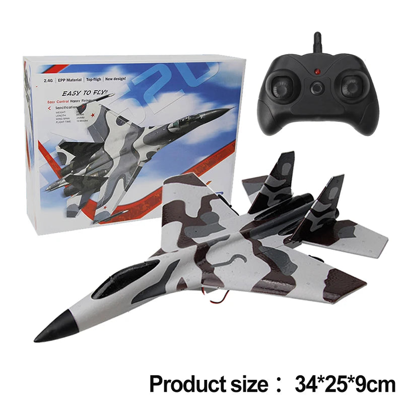 2.4G RC Foam Aircraft SU-35 – Fighter Jet Glider Toy for Kids