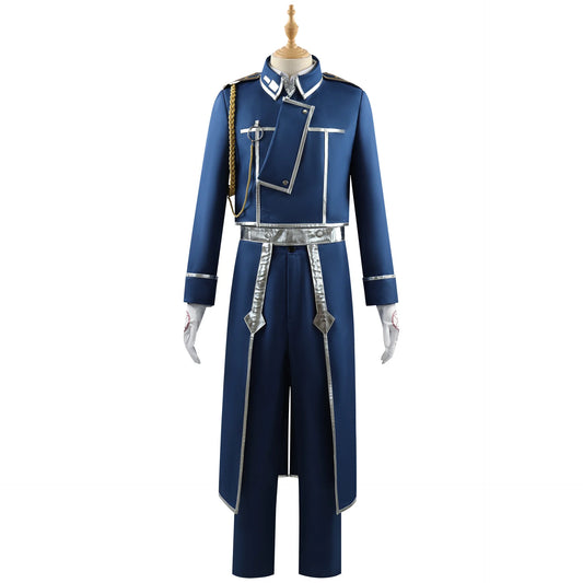 Roy Mustang Anime Cosplay – Blue Uniform Full Set for Party & Role Play