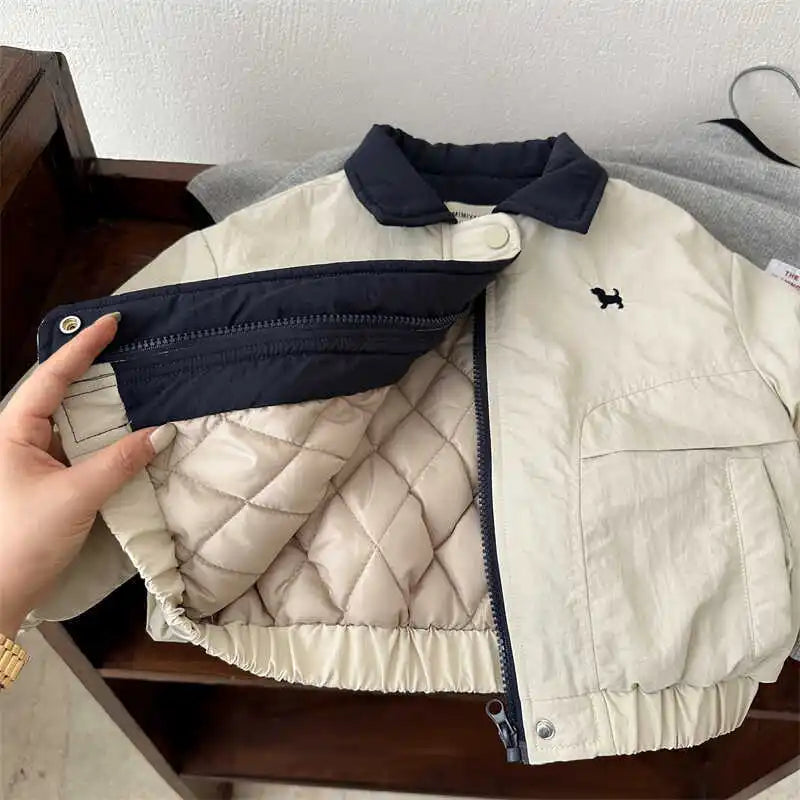 Winter Jacket for Boys & Girls – Warm Cartoon Style