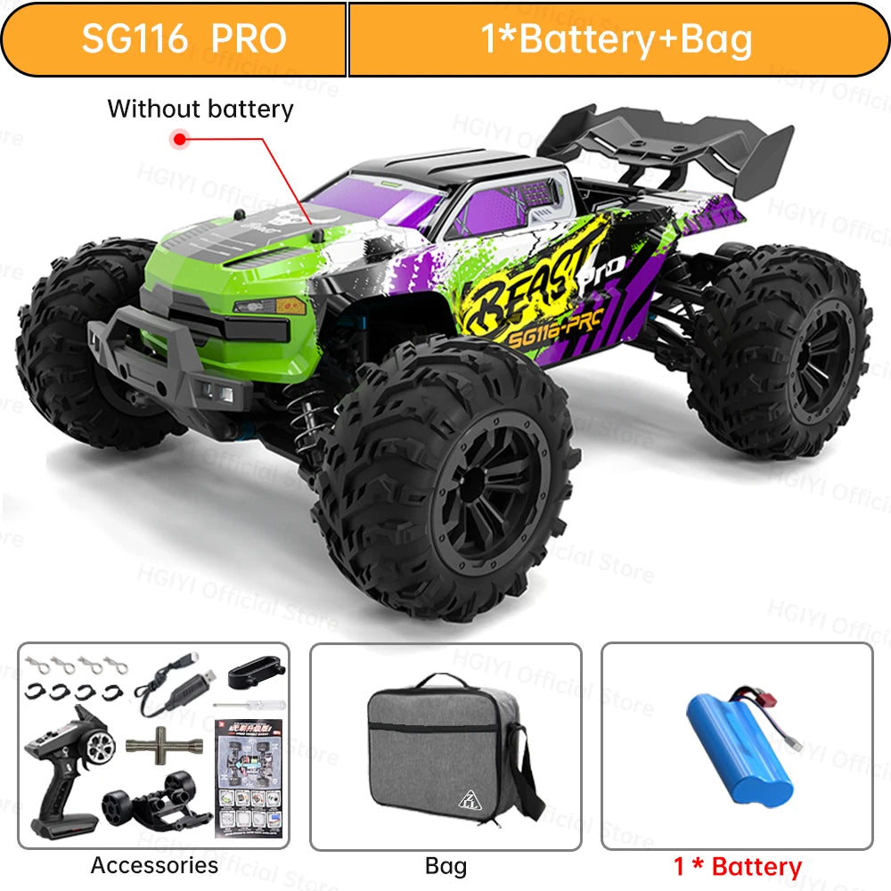 SG116 MAX/PRO 1:16 4WD RC Car – 80KM/H High-Speed Drift Beast