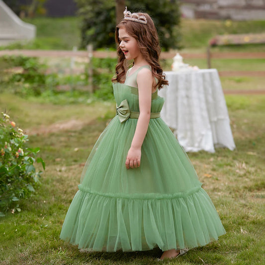 Girls Party Dress – White Tulle Wedding Gown