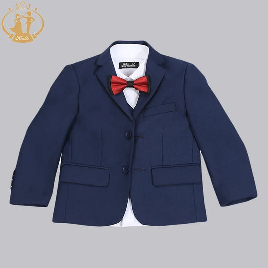 Classic Boys’ Blue Wedding Suit – 3-Piece Formal Party Set