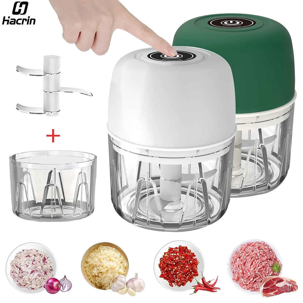 Mini Wireless Electric Food Chopper: Fast, Portable, Multifunctional