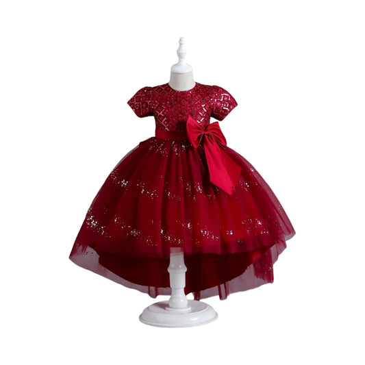 Baby Girl Baptism & Birthday Dress – Embroidered Sequin