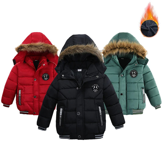 Baby Boys' Winter Coat – Warm Hooded Outerwear (2–6Y)