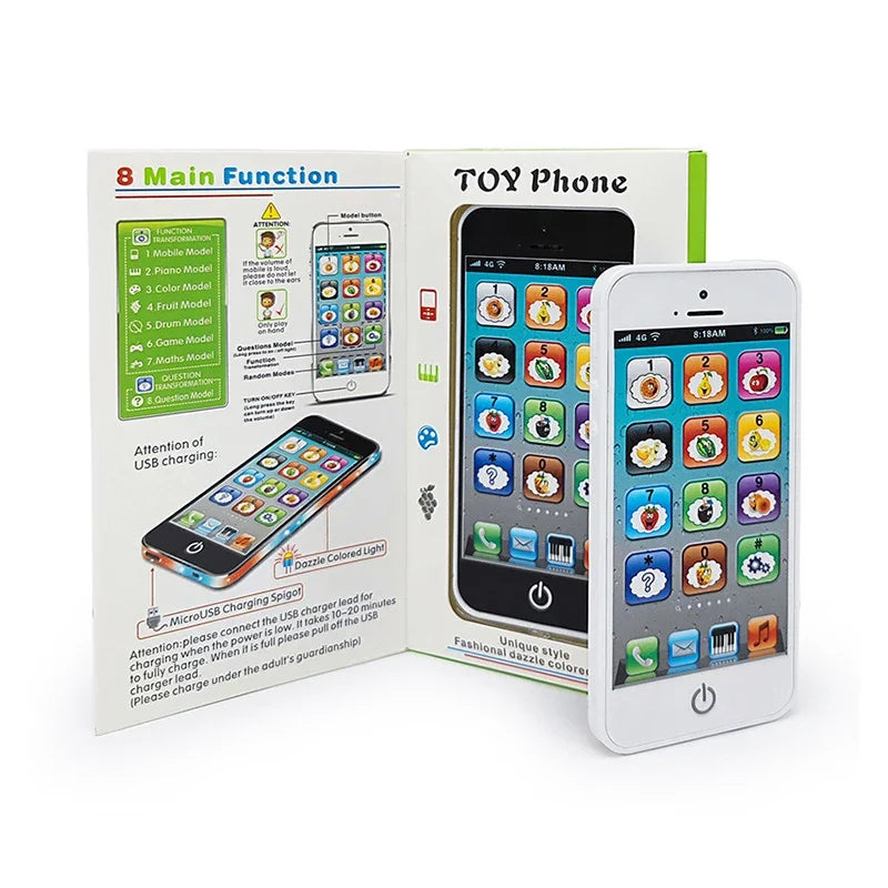 Children's Simulation Phone – Musical Educational Toy with Light & Sound
