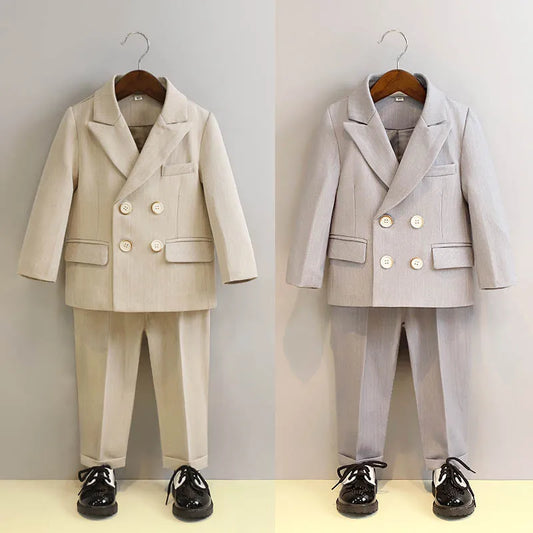 Boys’ Wedding Tuxedo Set – Formal Blazer, Pants & Bowtie Outfit