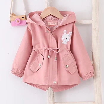 Baby Girls’ Outerwear – Cute Rabbit Hood & Casual Fit