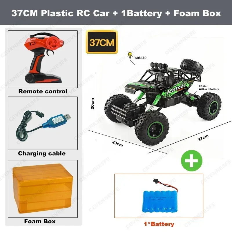 4WD Off-Road RC Car – High-Speed Buggy Truck with LED Lights