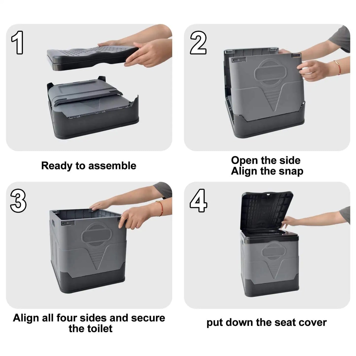 Portable Folding Reusable Toilet for Outdoor Camping