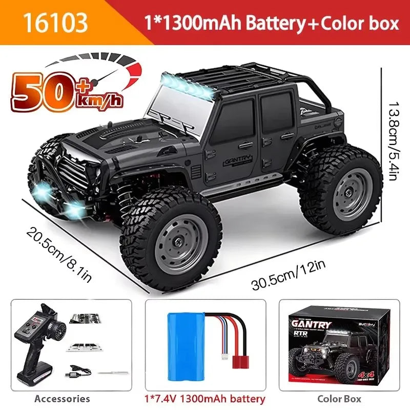 1:16 4WD High-Speed RC Car – 70KM/H Monster Drift Truck