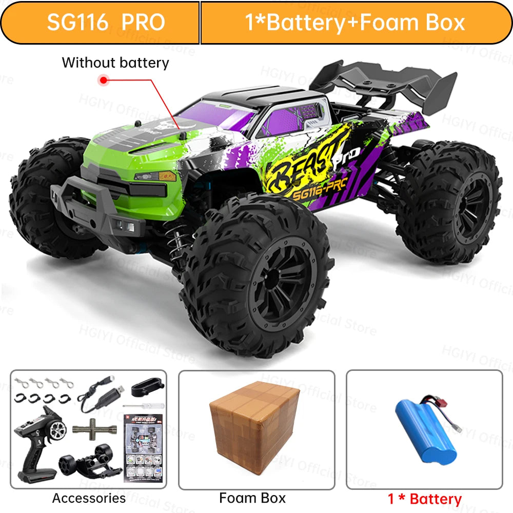 SG116 MAX/PRO 1:16 4WD RC Car – 80KM/H High-Speed Drift Beast