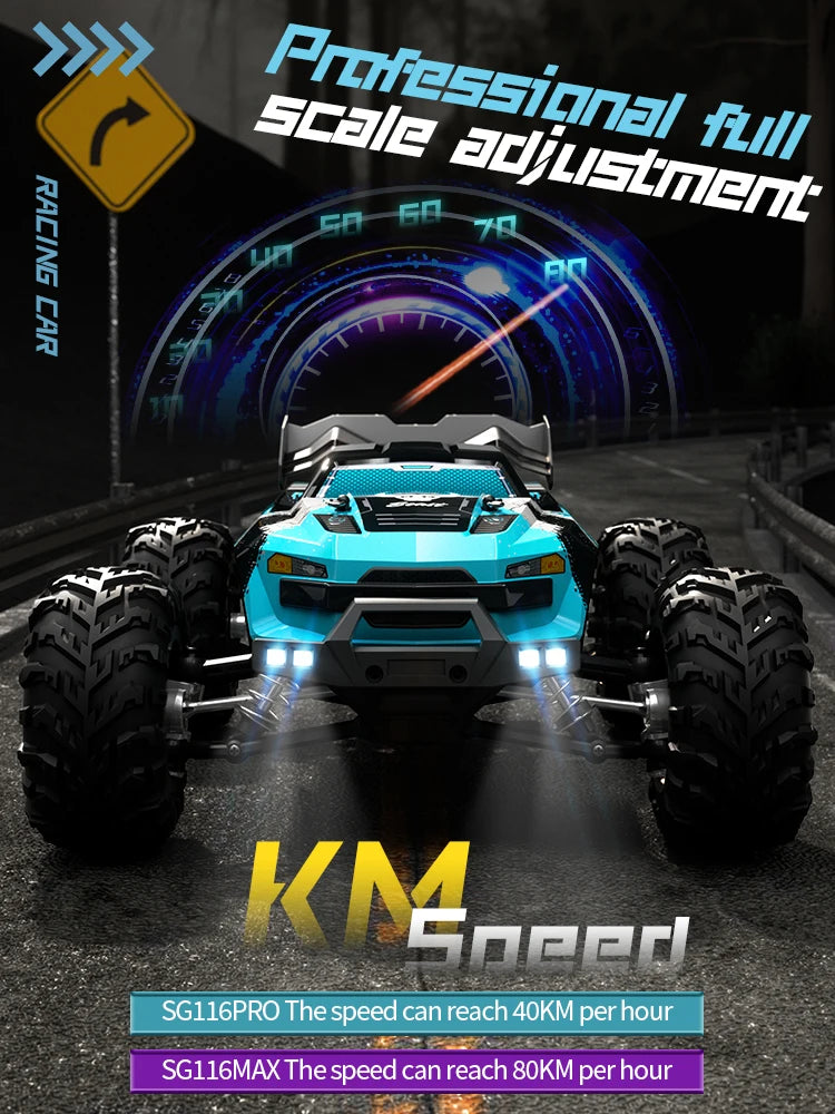 SG116 MAX/PRO 1:16 4WD RC Car – 80KM/H High-Speed Drift Beast