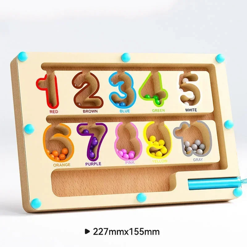 Montessori Magnetic Color Sorting Maze – Sensory Educational Toy for Kids