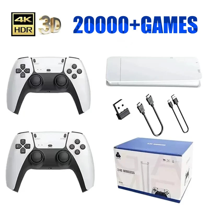 M15 4K Game Stick TV Video Game Console 64G Built-in 20000 Games Retro Handheld Game Player With Wireless Controller Gamepad