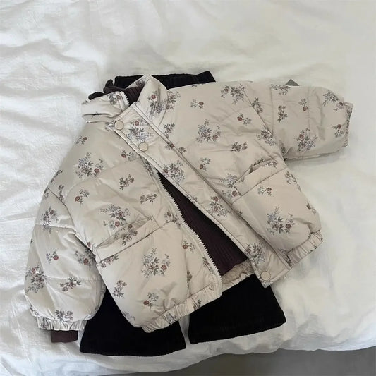 Winter Coat for Baby Girls – Thicken Floral Parka