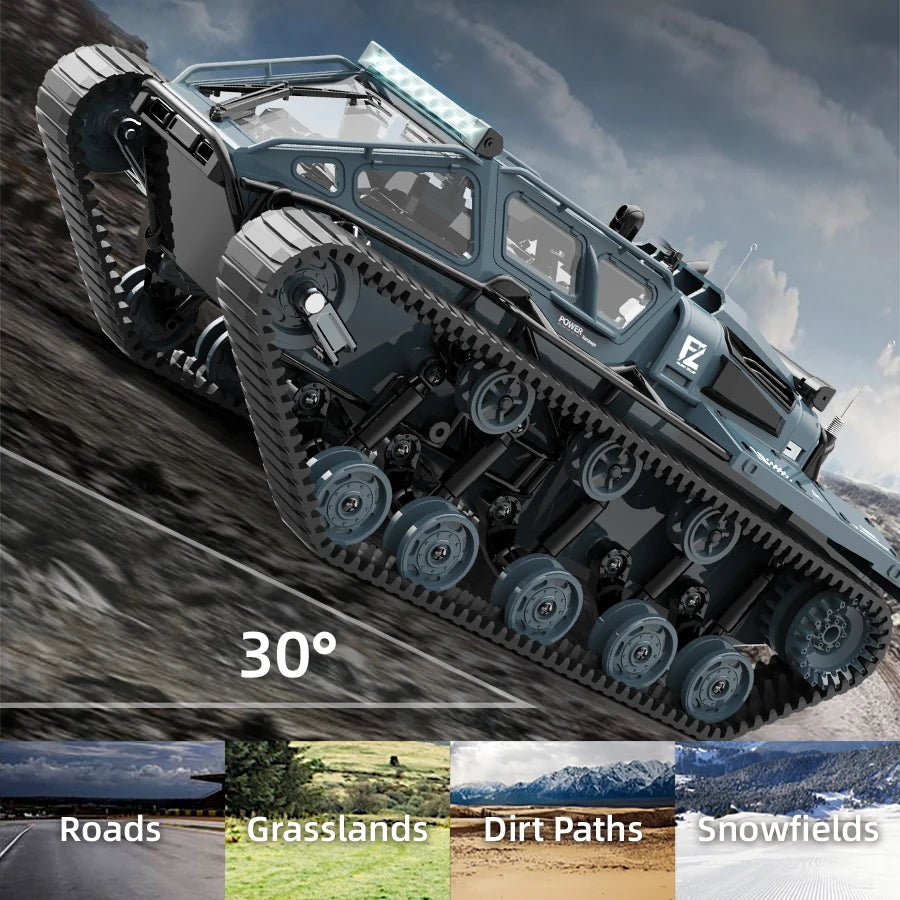 C8812 Full-Scale RC Tracked Tank – LED Lights & Off-Road Action
