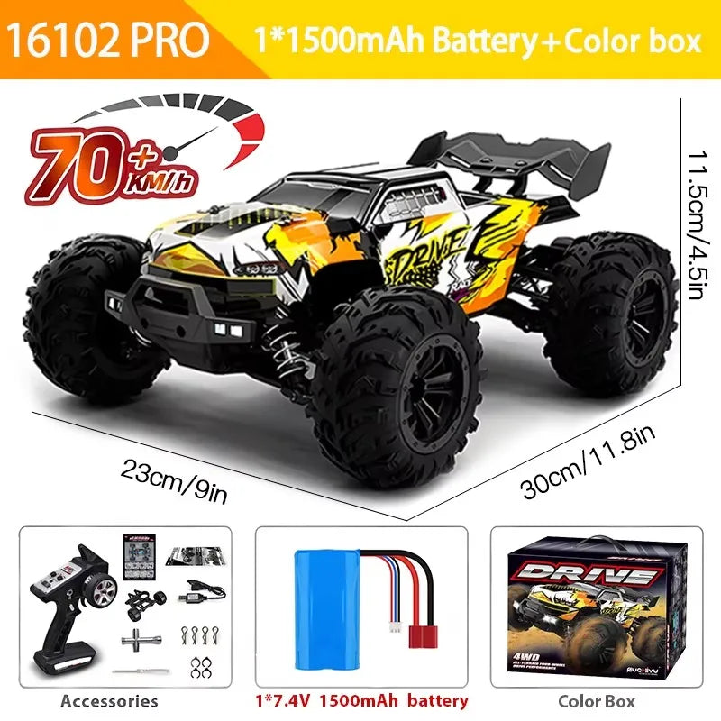 1:16 4WD High-Speed RC Car – 70KM/H Monster Drift Truck