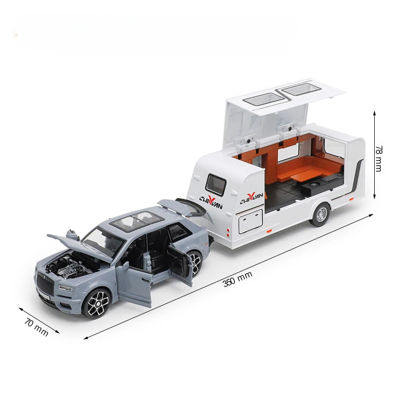1/32 Rolls Royce Cullinan Diecast RV Model with Sound & Light – Luxury Toy Gift!