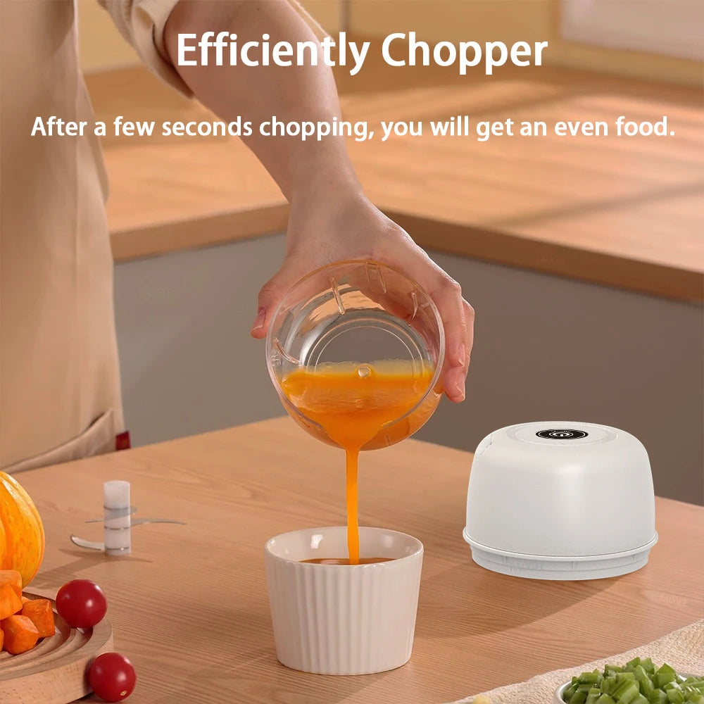 Mini Wireless Electric Food Chopper: Fast, Portable, Multifunctional