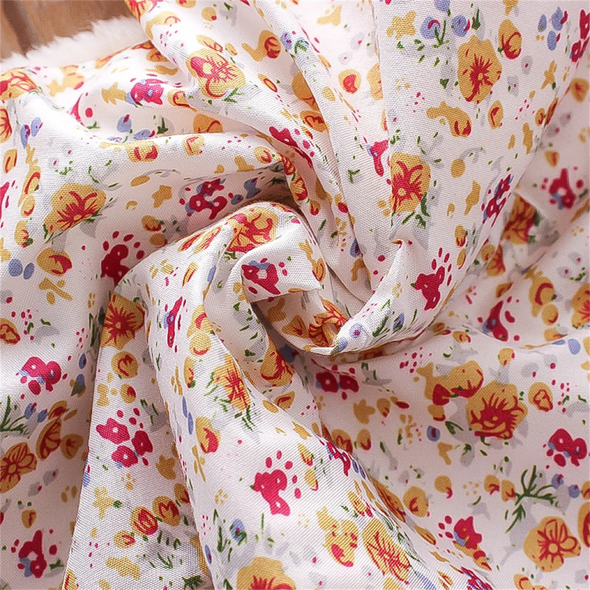 Baby Girls’ Fur Vest – Embroidered Sleeveless Coat (0–3Y)