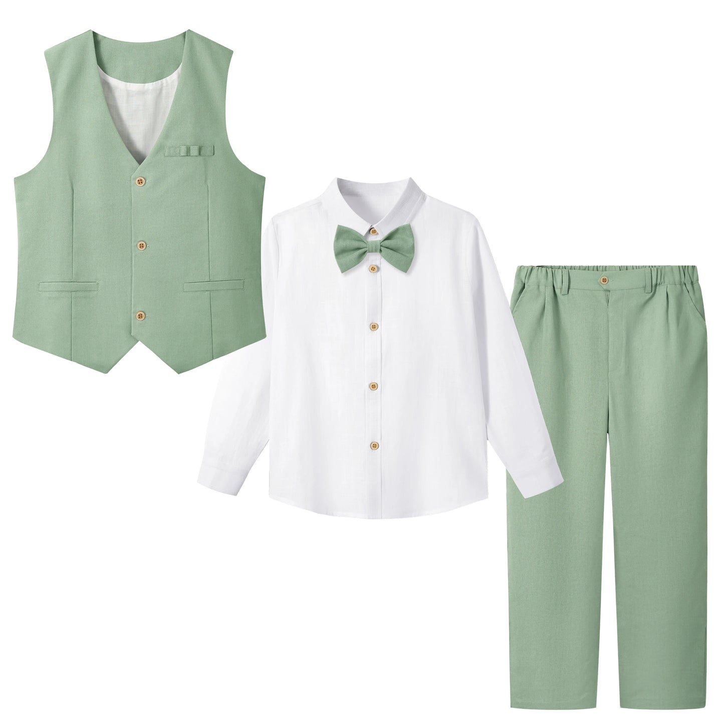 Children’s 4-Piece Linen Suit – Perfect for Weddings & Parties
