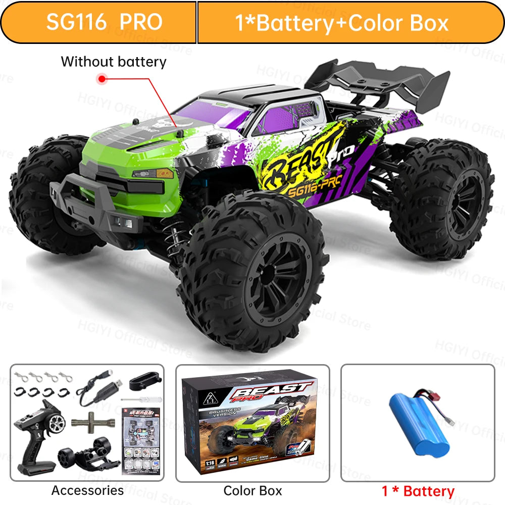 SG116 MAX/PRO 1:16 4WD RC Car – 80KM/H High-Speed Drift Beast