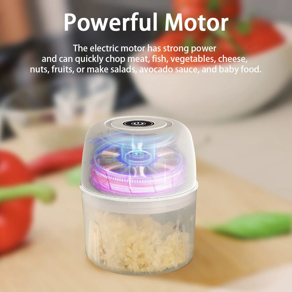 Mini Wireless Electric Food Chopper: Fast, Portable, Multifunctional
