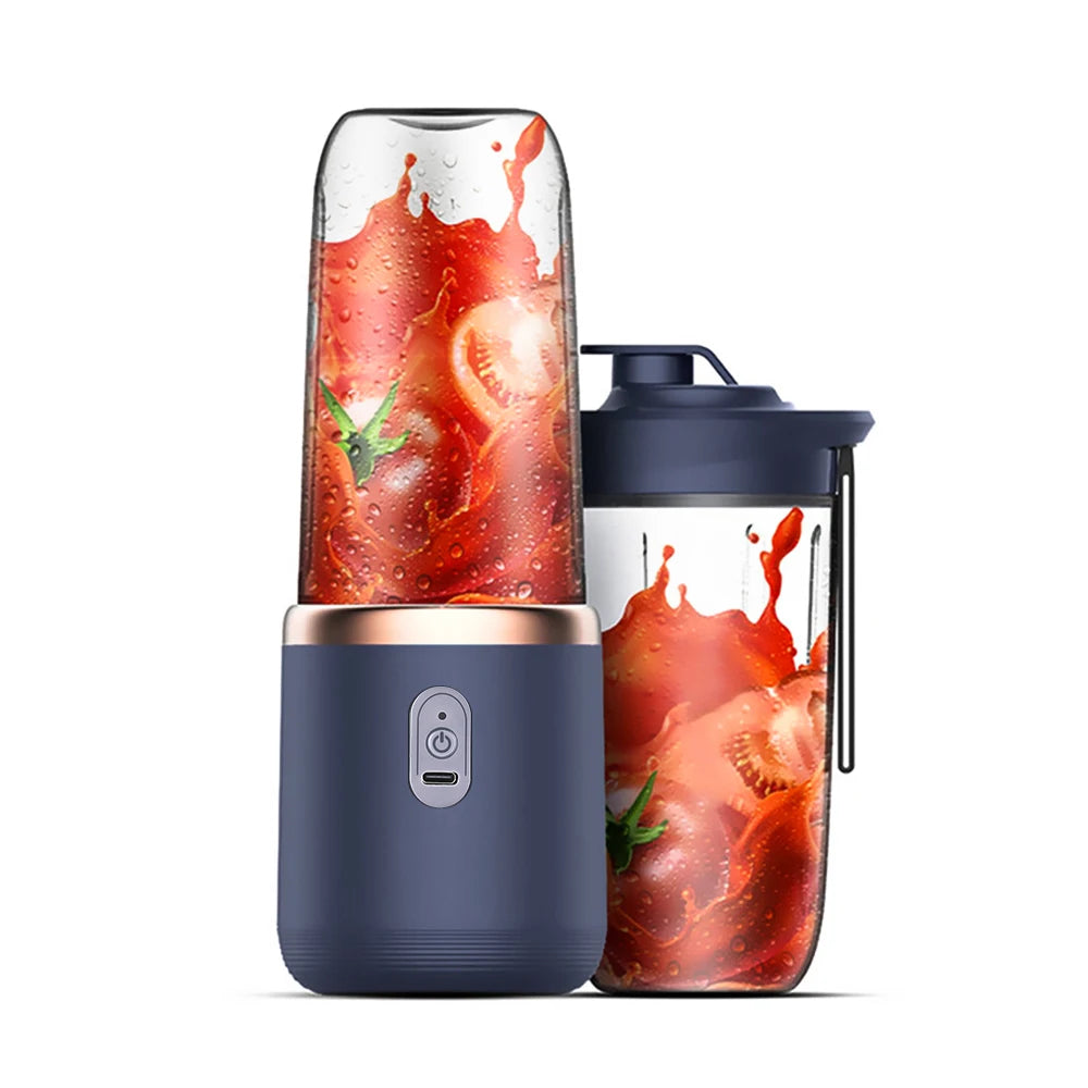 Portable 6-Blade Electric Juicer: Fresh Juice Anywhere